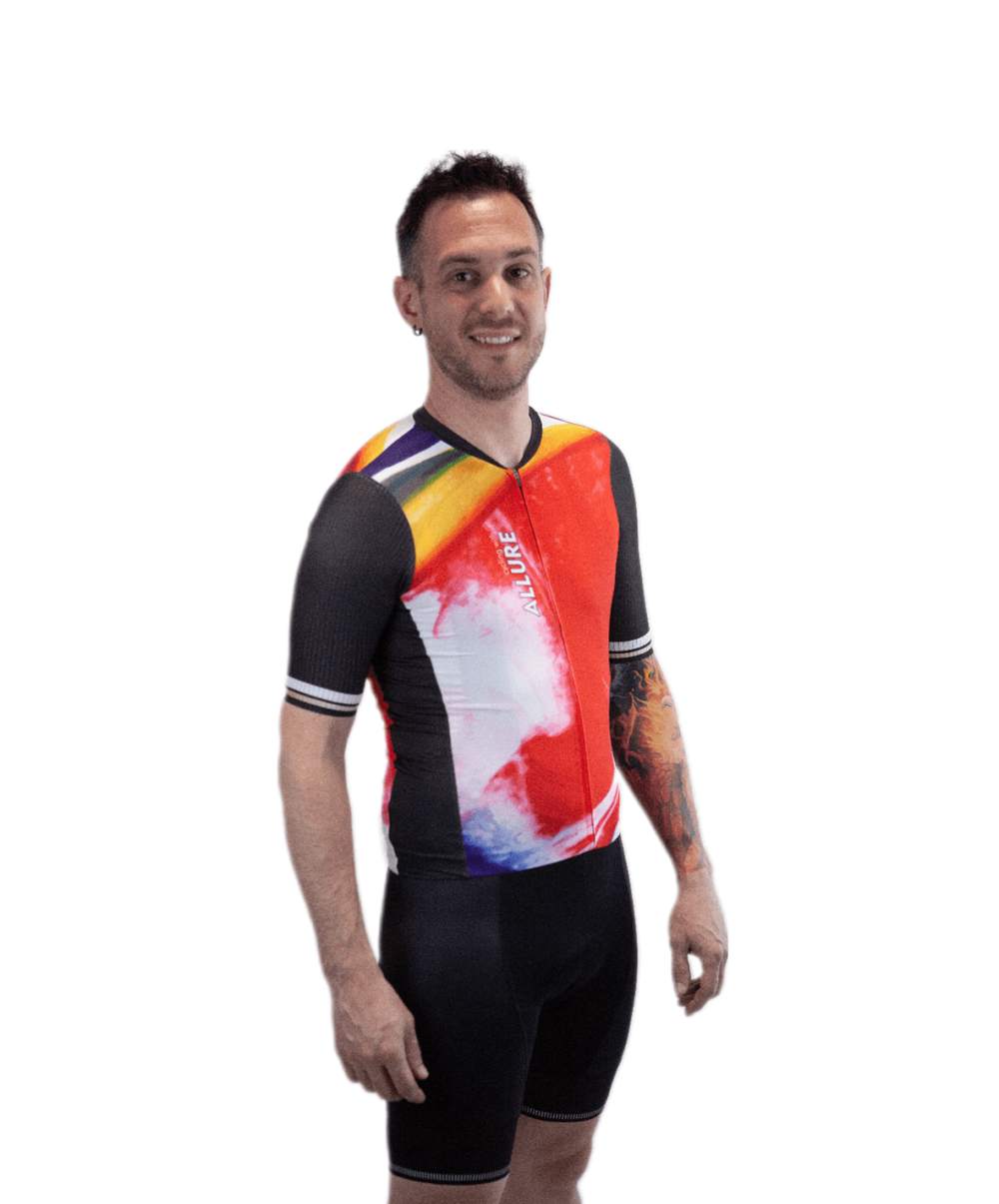 Maillot unisexe de vélo Abstract brush – Image 3